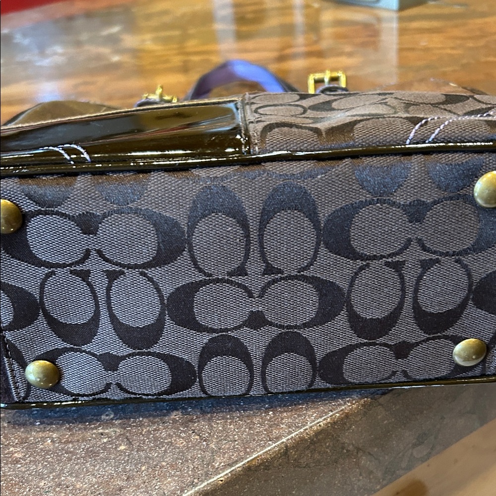 Coach Multicolor Patchwork Tote With Purple Insid… - image 6